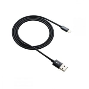 Canyon Lightning USB Cable Apple, braided, metallic, Black, 1m - CNE-CFI3B. CNE-CFI3B.