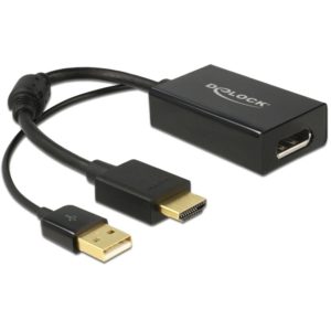 DELOCK αντάπτορας HDMI σε DisplayPort 1.2 62667, 4K, 25cm, μαύρος 62667.( 3 άτοκες δόσεις.)