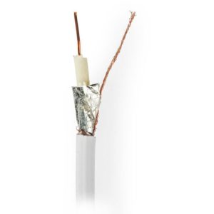 NEDIS CSBR4010WT1000 Coax Cable RG6T 100 m Reel White NEDIS.( 3 άτοκες δόσεις.)