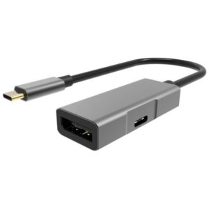 POWERTECH αντάπτορας USB Type-C σε DisplayPort + PD PTH-054, 4K, γκρι PTH-054.