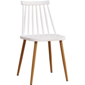 ArteLibre Καρέκλα CYGNET Λευκό PP/Μέταλλο 42x46x80cm.( 3 άτοκες δόσεις.)