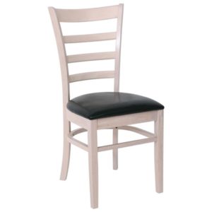 NATURALE Καρέκλα White Wash, Pu Μαύρο 42x50x91cm Ε7052 (Σετ 2τεμ.).( 3 άτοκες δόσεις.)