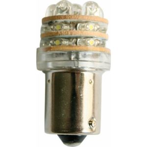 Λαμπάκι LED, 12V, T18 BA15D, ψυχρό λευκό - 18 LEDs, 15x39mm (72411).