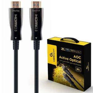 CABLEXPERT ACTIVE OPTICAL HIGH SPEED 4K HDMI CABLE WITH ETHERNET 80M CCBP-HDMI-AOC-80M( 3 άτοκες δόσεις.)