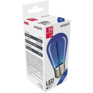Avide Διακοσμητική Λάμπα LED Filament 0.6W E27 Μπλέ.