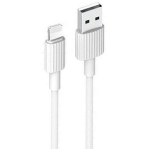 XO NB156 USB Καλώδιο for Lightning Άσπρο.