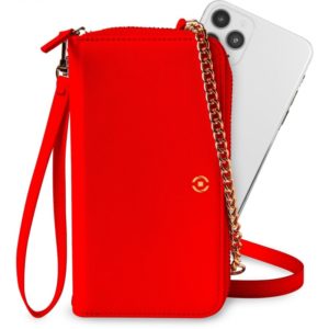 Celly Θήκη Wallet Clutch Venere για Smartphone με Εσωτερικό Μαγνήτη και 6 Εσωτερικές Θήκες Κόκκινη VENERERD.