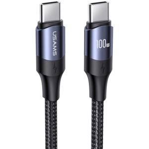 USAMS καλώδιο USB-C US-SJ524, 100W/5A, PD, 1.2m, μαύρο SJ524USB01.