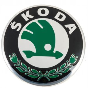 Auto GS Αυτοκόλλητο Σήμα Skoda Καπό / Πορτ - Παγκάζ Μεγάλο Πράσινο 9cm 24683