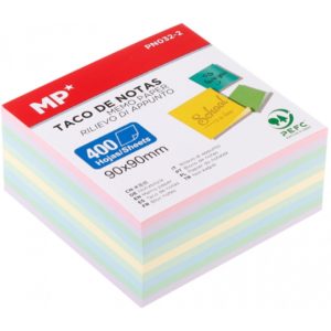 MP χαρτάκια σημειώσεων PN032-2, 90x90mm, 400τμχ, χρωματιστά PN032-2.