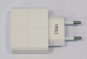 Osio OTU-285W Λευκό Διπλός φορτιστής ρεύματος με 2 USB 5 V 1000 / 2100 mA.