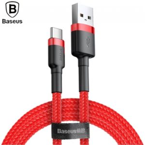 Baseus Cafule Braided USB 2.0 Cable USB-C male - USB-A male Κόκκινο 3m (CATKLF-U09) (BASCATKLFU09).