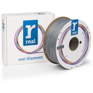 REAL ABS 3D Printer Filament - Silver - spool of 1Kg - 1.75mm (REFABSSILVER1000MM175).