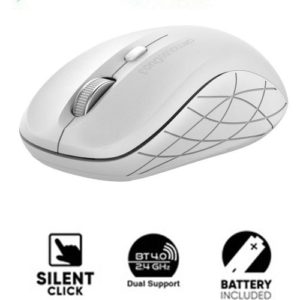ALCATROZ BLUETOOTH 3.0/WIRELESS MOUSE DUO 3 SILENT WHITE AMD3SW