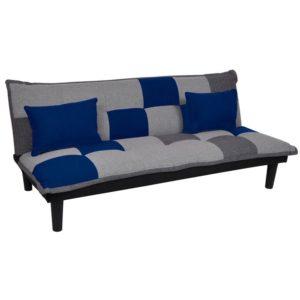 FENDER Καναπές - Κρεβάτι Σαλονιού - Καθιστικού, Ύφασμα Patchwork Blue 168x76x70cm Bed:168x88x35cm Ε9435,1.( 3 άτοκες δόσεις.)