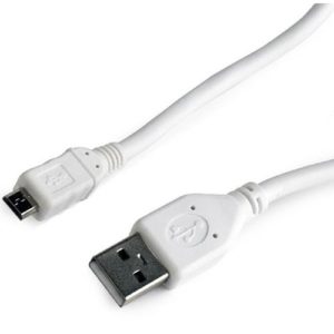 CABLEXPERT MICRO USB CABLE WHITE COLOR 1M CCP-MUSB2-AMBM-W-1M