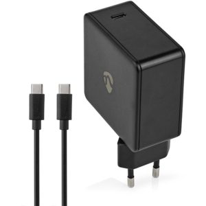 NEDIS WCPD65W100BK WALL CHARGER 3.0 / 3.25A NUMBER OF OUTPUT:1xUSB-C 2.00m MAX. OUTPUT POWER: 65W NEDIS.( 3 άτοκες δόσεις.)