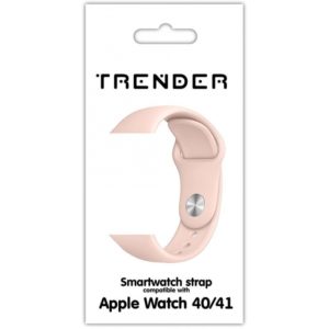 Ανταλλακτικό Λουράκι Trender TR-ASL41LPK Σιλικόνης για Apple Watch 40/41mm Light Pink.