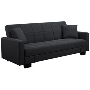 KELSO Καναπές - Κρεβάτι με Αποθηκευτικό Χώρο, 3Θέσιος, Ύφασμα Μαύρο 197x81x80cm Bed:176x105x38cm Ε9928,5.( 3 άτοκες δόσεις.)