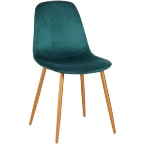 ArteLibre Καρέκλα AUDUBON Πράσινο/Χρυσό Ύφασμα/Ξύλο 44x52x85cm.( 3 άτοκες δόσεις.)