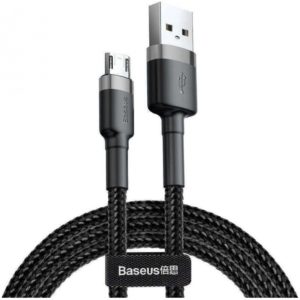 Baseus Cafule Braided USB 2.0 to micro USB Cable Μαύρο 3m (CAMKLF-HG1) (BASCAMKLF-HG1).