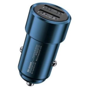 Car Charger 12W WK Dual USB 2.4A Blue WP-C25