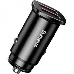 Baseus Car Charger Square metal Black (CCALL-DS01) (BASCCALL-DS01).