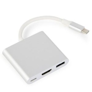 CABLEXPERT USB TYPE-C MULTI-ADAPTER SILVER A-CM-HDMIF-02-SV