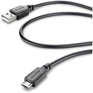 CELLULAR LINE 131745 USBDATACABMICROUSB MicroUSB - USB Data Cable USBDATACABMICROUSB