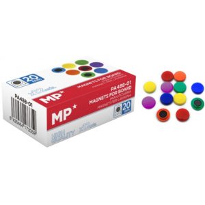 MP χρωματιστός μαγνήτης PA488-01, 20mm, 12τμχ PA488-01.