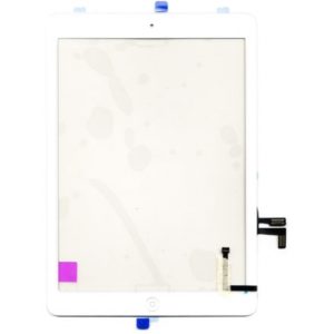 Τζαμι Για Apple iPad Air / iPad 5 Ασπρο Με Home Button Grade A. (0009093405)