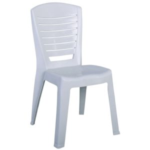VIDA Καρέκλα Κήπου - Βεράντας Στοιβαζόμενη, PP Άσπρο 49x53x86cm Ε309,2.
