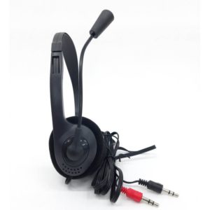 Ακουστικά Stereo Mee-Ole PC-900 με Μικρόφωνο και Διπλή Έξοδο 3.5mm Μαύρα.