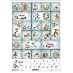 Ριζόχαρτο Christmas calendar 21x29.7εκ. (ITD-R1640) (Σετ 3τεμ).