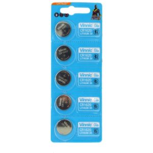 Buttoncell Vinnic CR1620 3V Τεμ. 5 με Διάτρητη Συσκευασία.