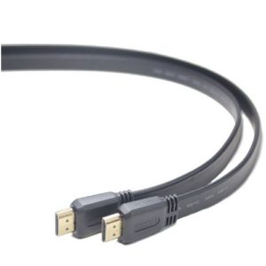 CABLEXPERT HIGH SPEED HDMI FLAT CABLE WITH ETHERNET BLACK 1M CC-HDMI4F-1M