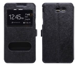 Θήκη Book S-View Ancus για Samsung SM-G610F Galaxy J7 Prime Μαύρη.