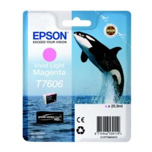 Epson Μελάνι Inkjet T7606 Vivid Light Magenta (C13T76064010) (EPST760640).( 3 άτοκες δόσεις.)