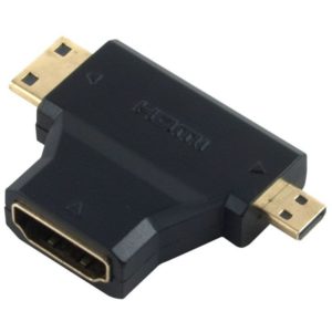POWERTECH αντάπτορας HDMI σε Mini HDMI & Micro HDMI ADA-H004, μαύρος ADA-H004.