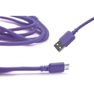 Καλώδιο σύνδεσης Κορδόνι Ancus USB σε Micro USB με Ενισχυμένες Επαφές Μώβ.