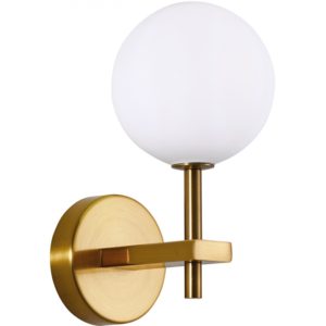Home Lighting SE21-GM-16 ROYALE GOLD MATT OPAL GLASS WALL LAMP Γ3 77-8285( 3 άτοκες δόσεις.)