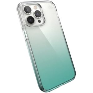 SPECK (150093-9594) IPHONE 14 PRO MAX CASE, PRESIDIO PERFECT CLEAR OMBRE (CLEAR/FANTASY TEAL FADE).