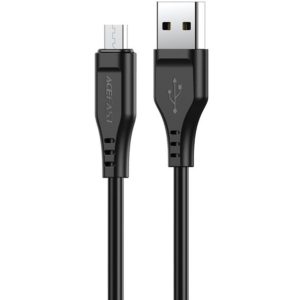Καλώδιο σύνδεσης Acefast C3-09 USB-A σε Micro-USB 2.4A 1.2m Μαύρο.