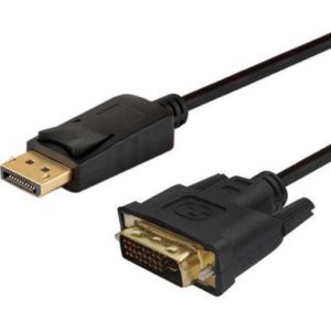 Savio CL-106 video cable adapter 1.8 m DisplayPort DVI Black.