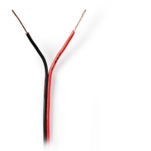 NEDIS CAGW0350BK1000 Speaker Cable 2x 0.35 mm2 100 m Wrap Black/Red NEDIS.