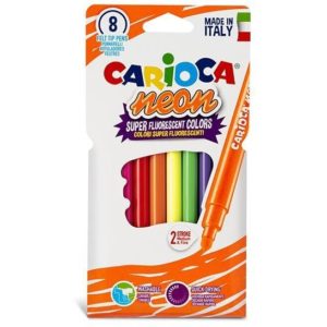 Carioca Neon μαρκαδόροι 8 χρωμάτων (Σετ 6τεμ).