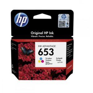 HP 653 Tri-color Original Ink Advantage Cartridge. 3YM74AE.