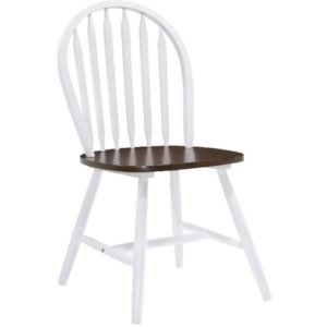 SALLY Καρέκλα Άσπρο - Καρυδί 44x51x93cm Ε7080,5 (Σετ 4τεμ.).( 3 άτοκες δόσεις.)