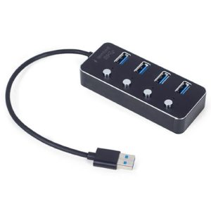 GEMBIRD USB3.1 (GEN1) POWERED 4-PORT HUB WITH SWITCHES UHB-U3P4P-01