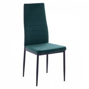 ArteLibre Καρέκλα ROSE Πράσινο/Μαύρο Βελούδο 53x39x96cm.